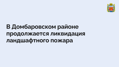 В Домбаровском районе продолжается ликвидация ландшафтного пожара